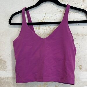 Purple align lululemon sports bra tank